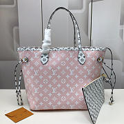 LV Original M44567 Neverful Shopping Bag Red And Pink - 2