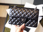 Chanel Imported Original Lambskin Black Silver Hardware Size 23 cm - 2