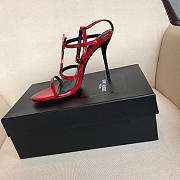 YSL Logo Letter Buckle Decoration high heels red - 6