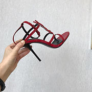 YSL Logo Letter Buckle Decoration high heels red - 3