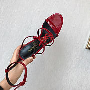 YSL Logo Letter Buckle Decoration high heels red - 2