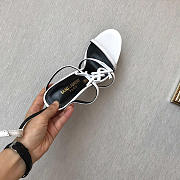 YSL Logo Letter Buckle Decoration high heels white - 2