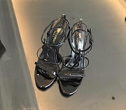 YSL Logo Letter Buckle Decoration high heels black - 1