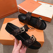 lv sandals black and brown - 5