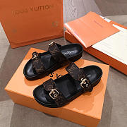 lv sandals black and brown - 4