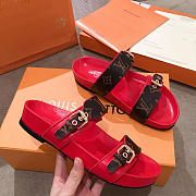 lv sandals red and brown - 4