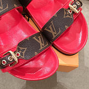 lv sandals red and brown - 6