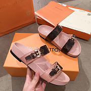 lv sandals pink and brown - 4