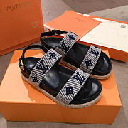 lv sandals grey and black - 2