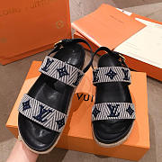 lv sandals grey and black - 5