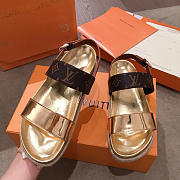 lv sandals gold - 4