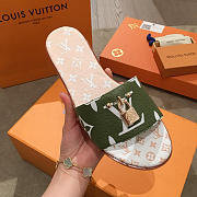 lv slippers green - 5