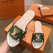 lv slippers green - 6