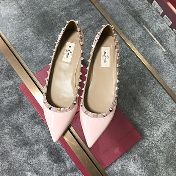 Valentino-Classic rivet single shoes light pink