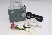 Modishbags Lady Dior Leather Lambskin Light Blue mini Handbag - 2