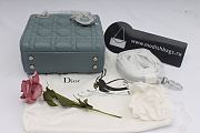 Modishbags Lady Dior Leather Lambskin Light Blue mini Handbag - 4
