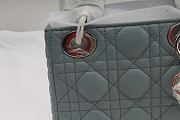 Modishbags Lady Dior Leather Lambskin Light Blue mini Handbag - 6