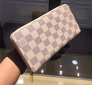 Louis Vuitton Original Monogram Canvas Wallet Pink N60017 white - 1