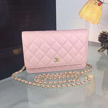 Chanel flap bag pink with gold hardware