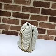 Gucci GG Marmont mini bucket bag white - 6