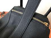 Hermes Lindy 30cm Black gold*Handmade wax line* Calf skin black - 4