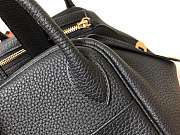 Hermes Lindy 30cm Black gold*Handmade wax line* Calf skin black - 6