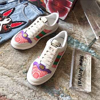 Gucci Retro make old classic sneakers，Plain calfskin