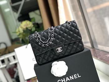 Chanel classic lambskin flap bag 1112 sliver hardware