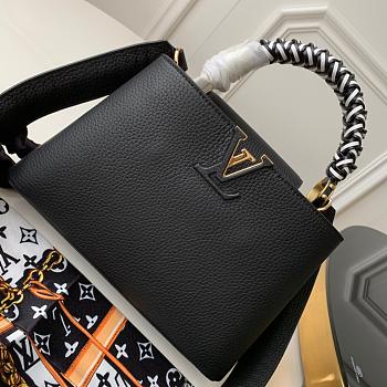 LV M55083 Capucines Small Handbag Black