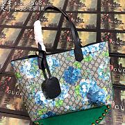 Gucci Double-Sided Shopping Bag Blue Flower 368568 Size 38 x 28 x 12 cm  - 3