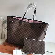 LV Original Neverfull Shopping Bag M41603 With Pink GM - 1