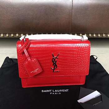 YSL SUNSET BAG Crocodile pattern 442906