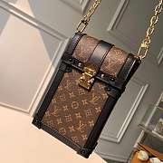 LV Vertical box bag「mobile phone bag」Monogram Canvas/Calfskin/Adjustable shoulder strap - 1