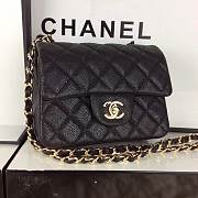Chanel mini flap bag black with gold hardware - 2