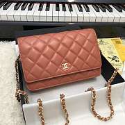 Chanel flap bag pink with gold hardware - 2