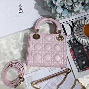 Modishbags Lady Dior Leather Lambskin Light Pink mini Handbag - 2