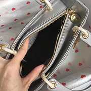 Modishbags Lady Dior Leather Lambskin Pearl grey Handbag - 5