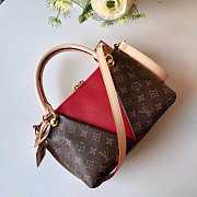 LV handbag red and brown - 2