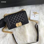 Chanel boy bag lambskin with gold hardware - 1