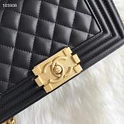 Chanel boy bag lambskin with gold hardware - 2
