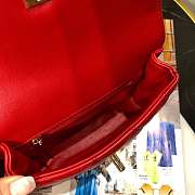 Chanel mini flap red with gold hardware 15cm - 4