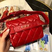 Chanel mini flap red with gold hardware 15cm - 3