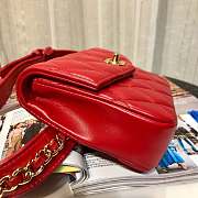 Chanel mini flap red with gold hardware 15cm - 6