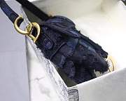 Dior denim small saddle bag - 2