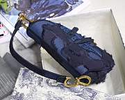 Dior denim small saddle bag - 6