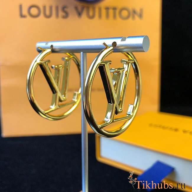 LV Earring Gold 35mm - 1