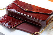 LV patent leather wallet wine red - 6