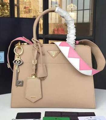 Prada handbag pink with white