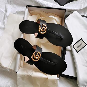 Gucci summer classic flip-flops black