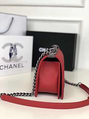 Chanel Leboy calfskin In  Red With Sliver Hardware - 2